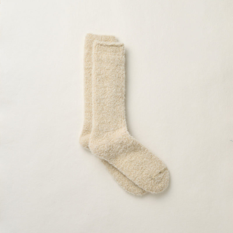 alpaca loop slipper socks in natural