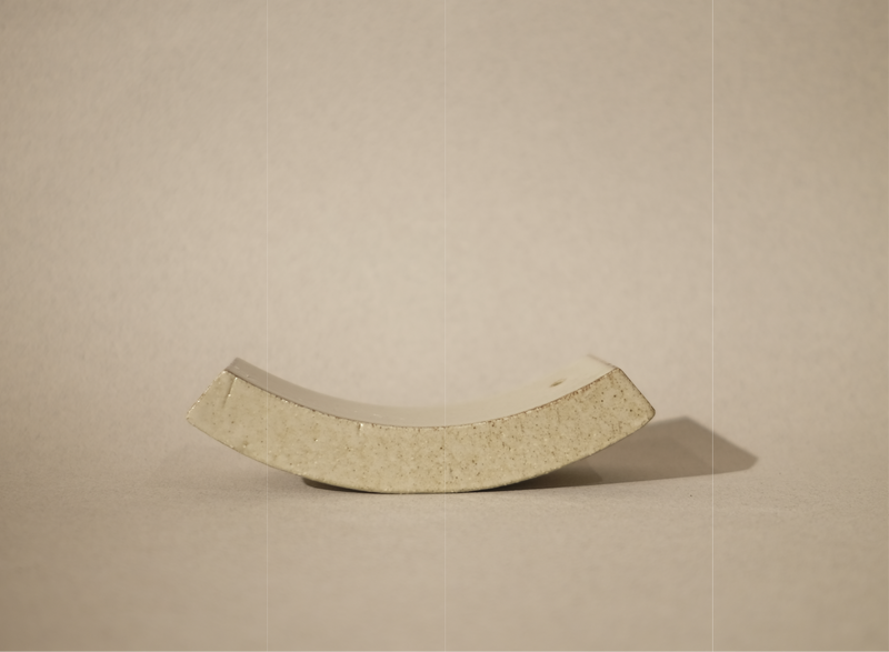 roof tile curve incense holder in clay