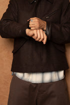 painter jacket in mocha brown