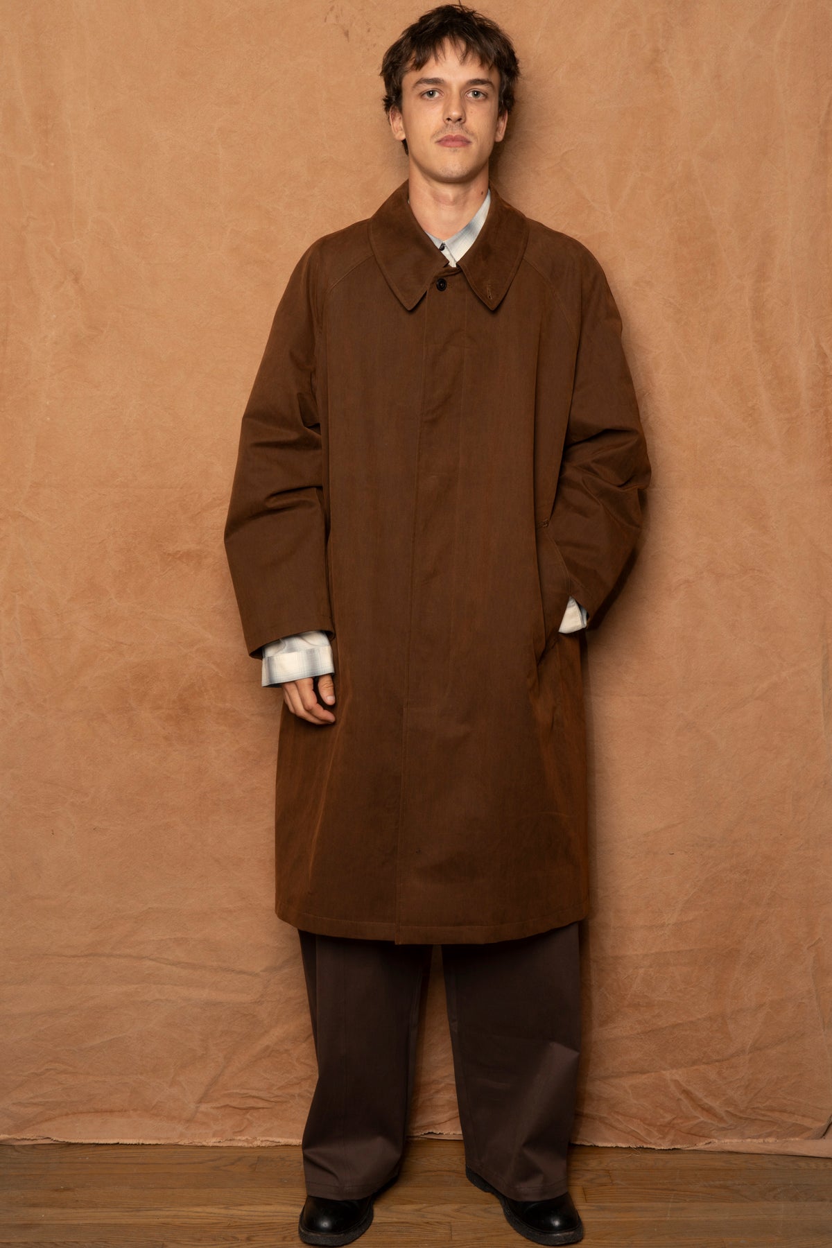 westminster overcoat in bark brown