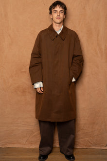 westminster overcoat in bark brown