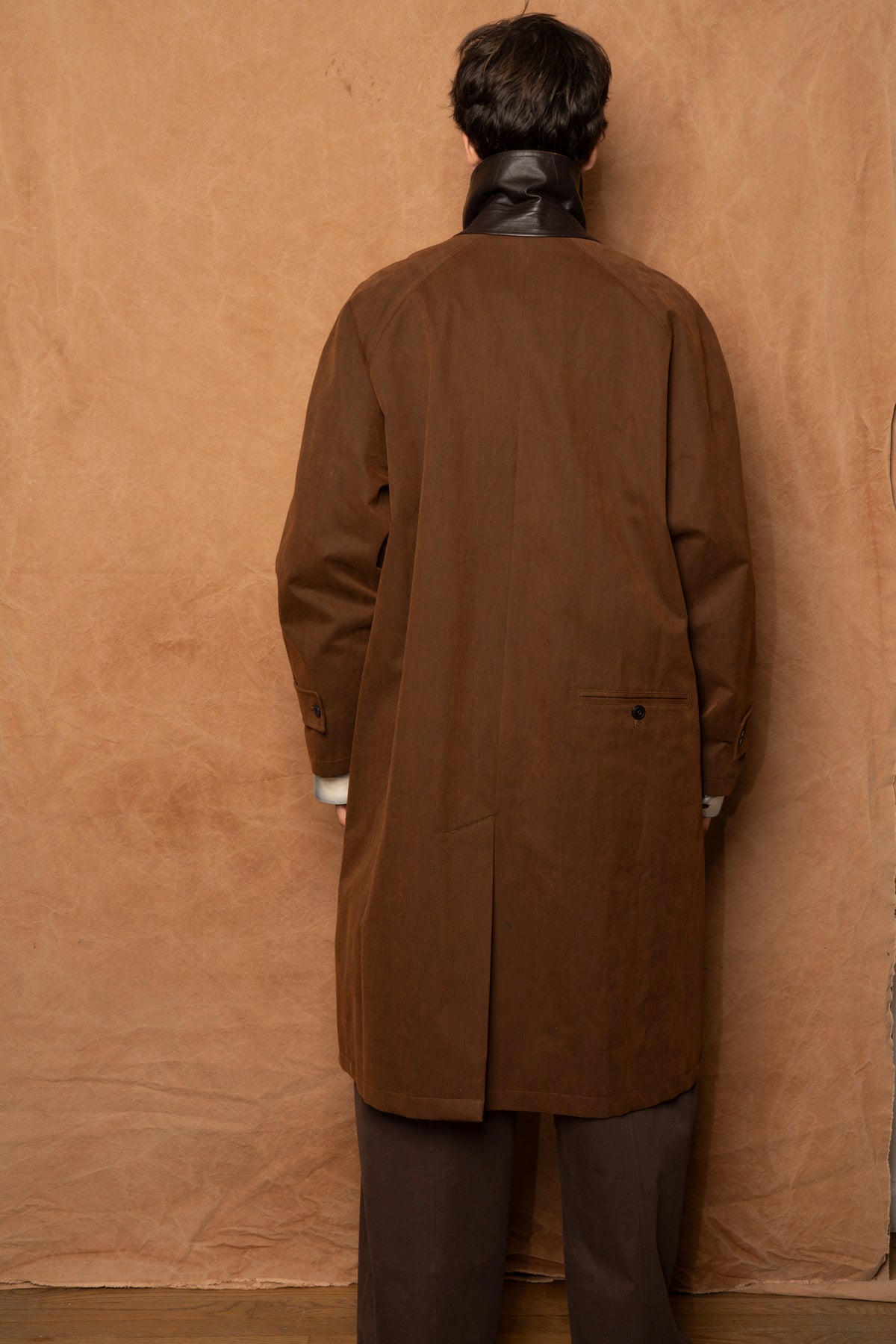 westminster overcoat in bark brown