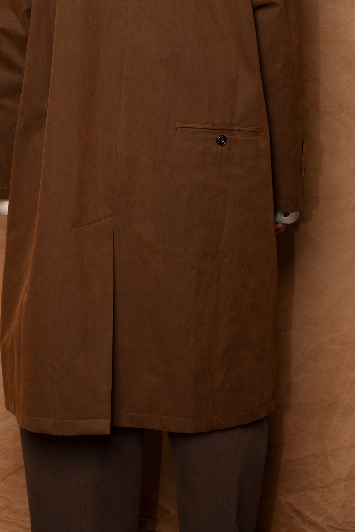 westminster overcoat in bark brown