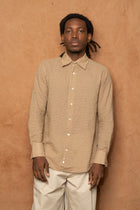 business shirt in cedar check