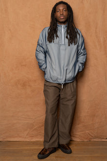 mirage quarter zip in ice ripstop nylon & double sided fleece
