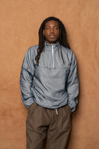 mirage quarter zip in ice ripstop nylon & double sided fleece