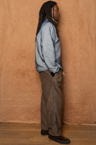 mirage quarter zip in ice ripstop nylon & double sided fleece