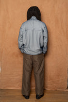 mirage quarter zip in ice ripstop nylon & double sided fleece