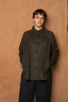 sh-108 in ash green wool cotton silk camel