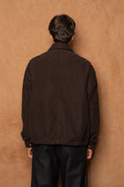 norte jacket in dark brown cotton suede