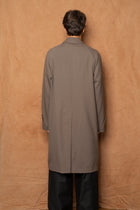 balmacaan in mushroom water repellent wool