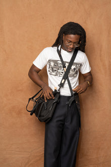 module tote bag in black/natural
