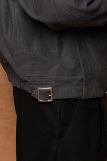 house blouson in concrete cotton moleskin