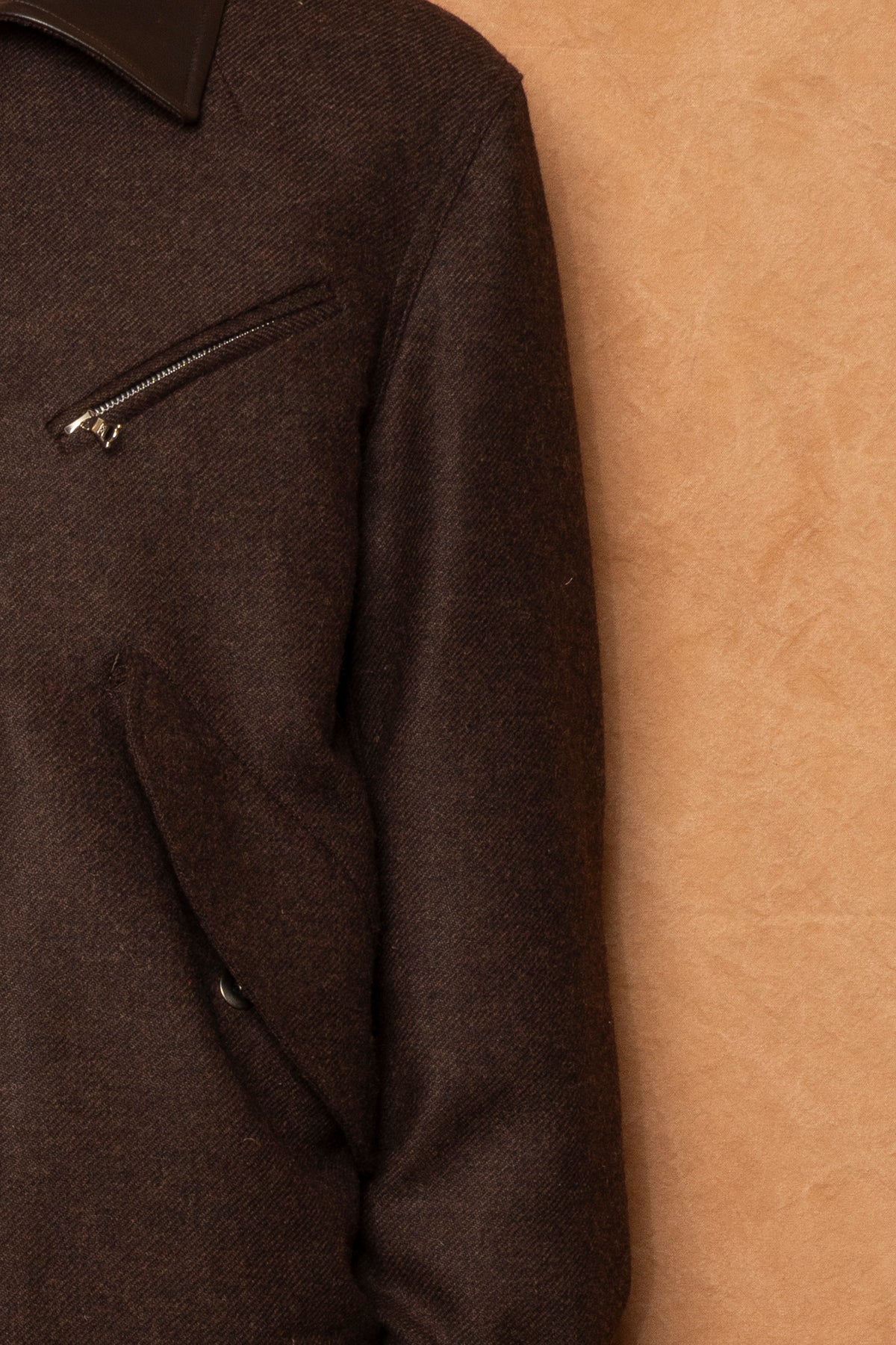 painter jacket in mocha brown