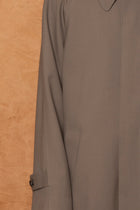 balmacaan in mushroom water repellent wool