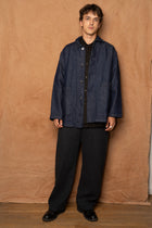 jk-92 in navy cotton silk wool