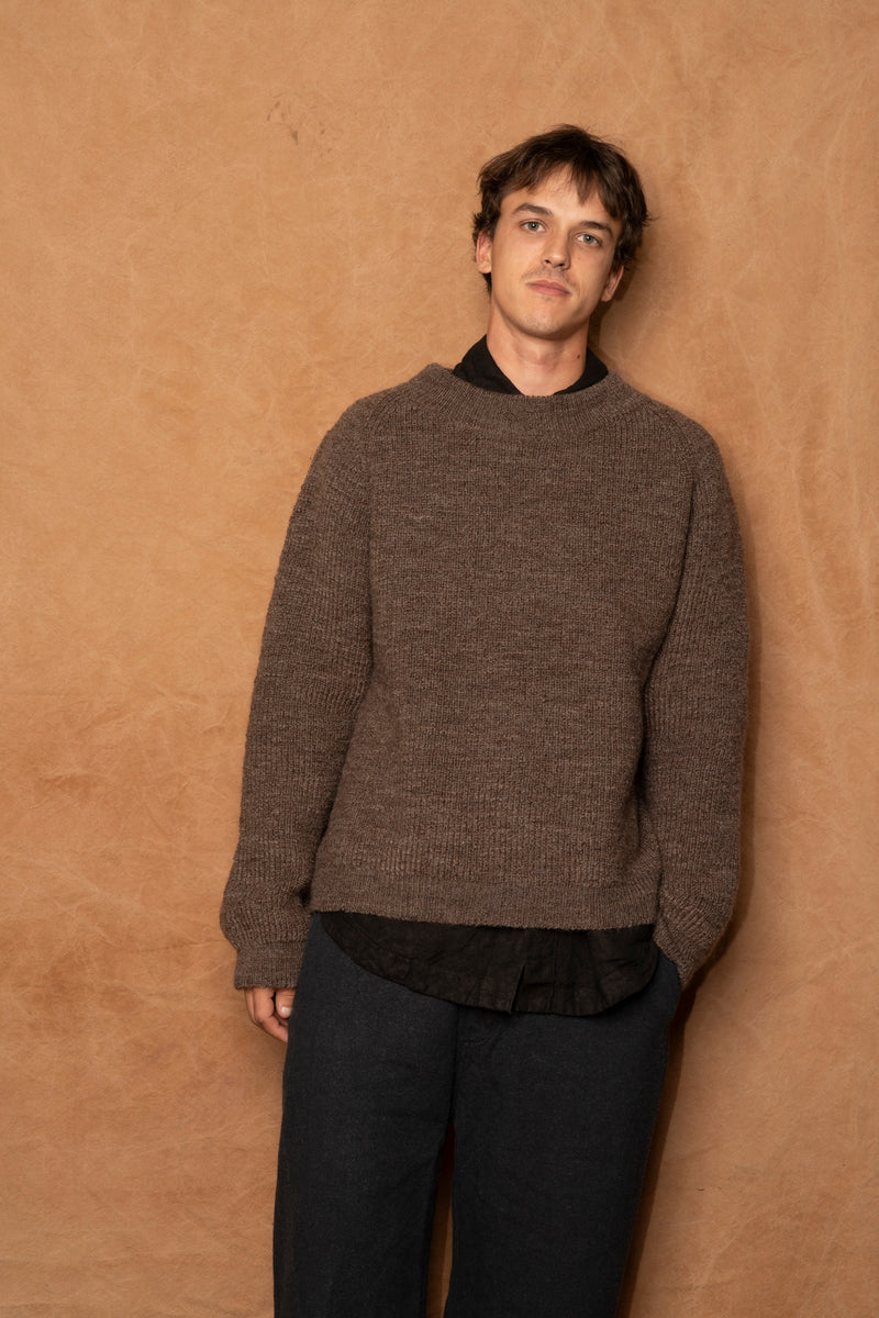 kn-35 in brown heather wool