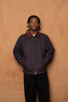 holmen wax raglan insulated jacket in darkest purple