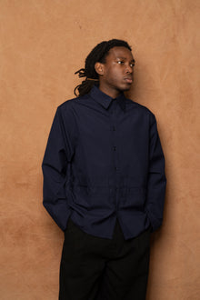 fossil shirt in navy blue