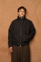 kastup gore-tex windstopper bomber jacket in black