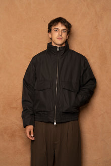 kastup gore-tex windstopper bomber jacket in black