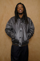 liv collared bomber in grey / black