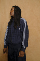 knitted training jacket in fade black