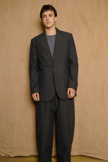 suit jacket in dark green cotton wool buff cloth
