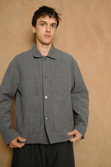 cafe jacket in sumi ink cotton