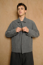 cafe jacket in sumi ink cotton