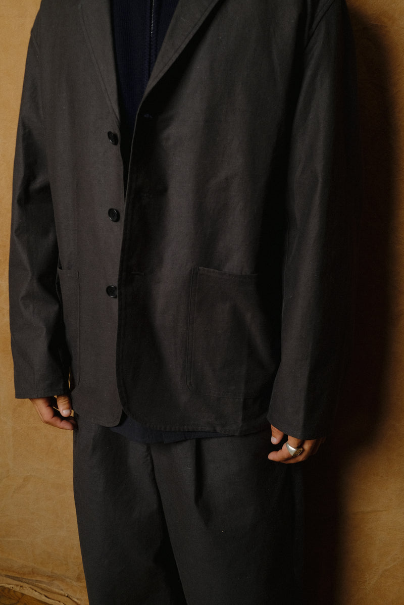 nepped cotton jacket in sumi