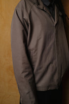 giza cotton trucker jacket in charcoal