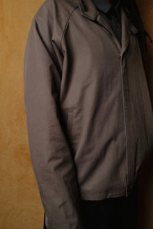 giza cotton trucker jacket in charcoal