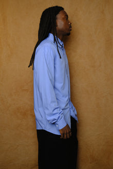manica camicia rayon dress shirt in saxe