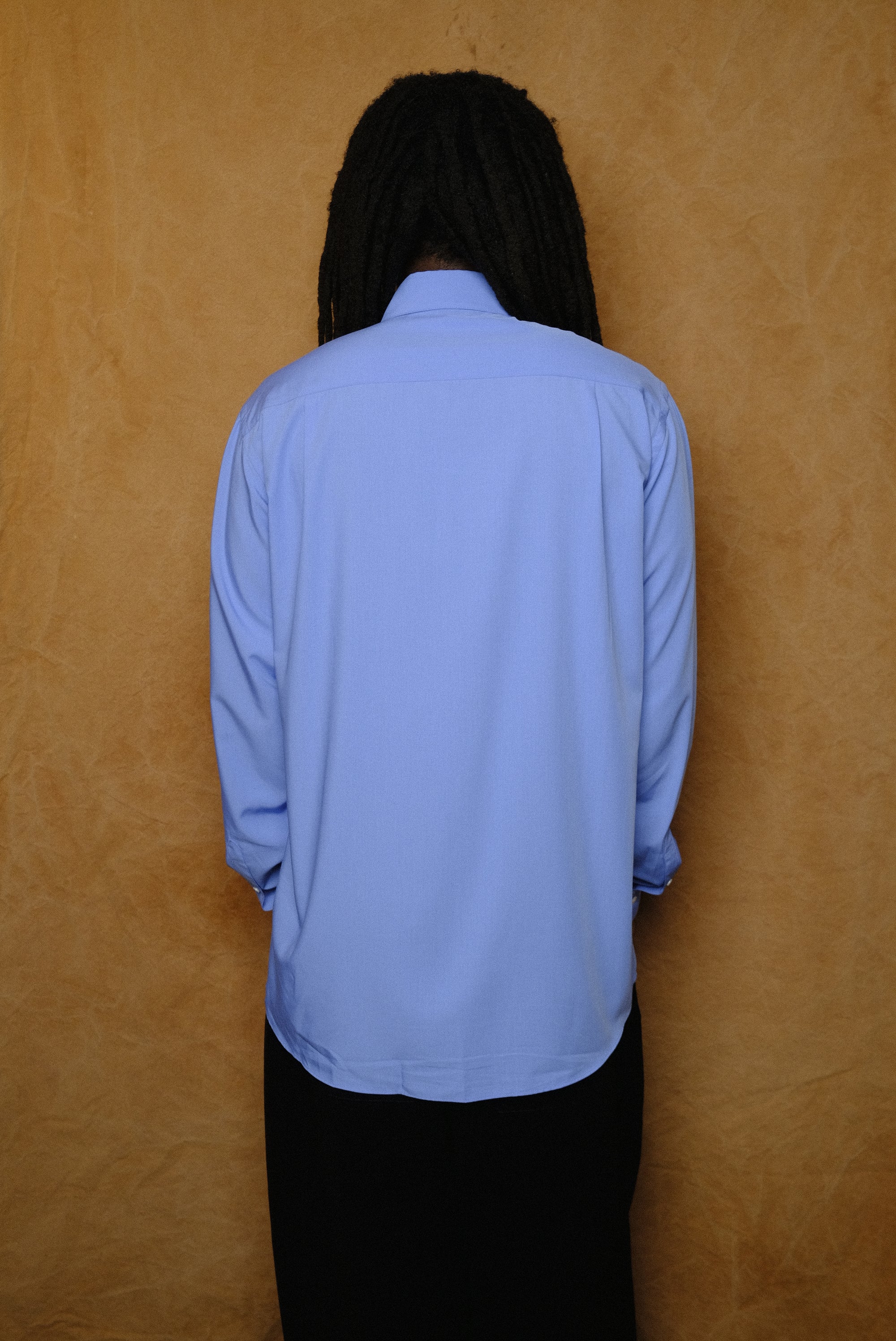 manica camicia rayon dress shirt in saxe