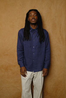 one pocket shirt in blueberry