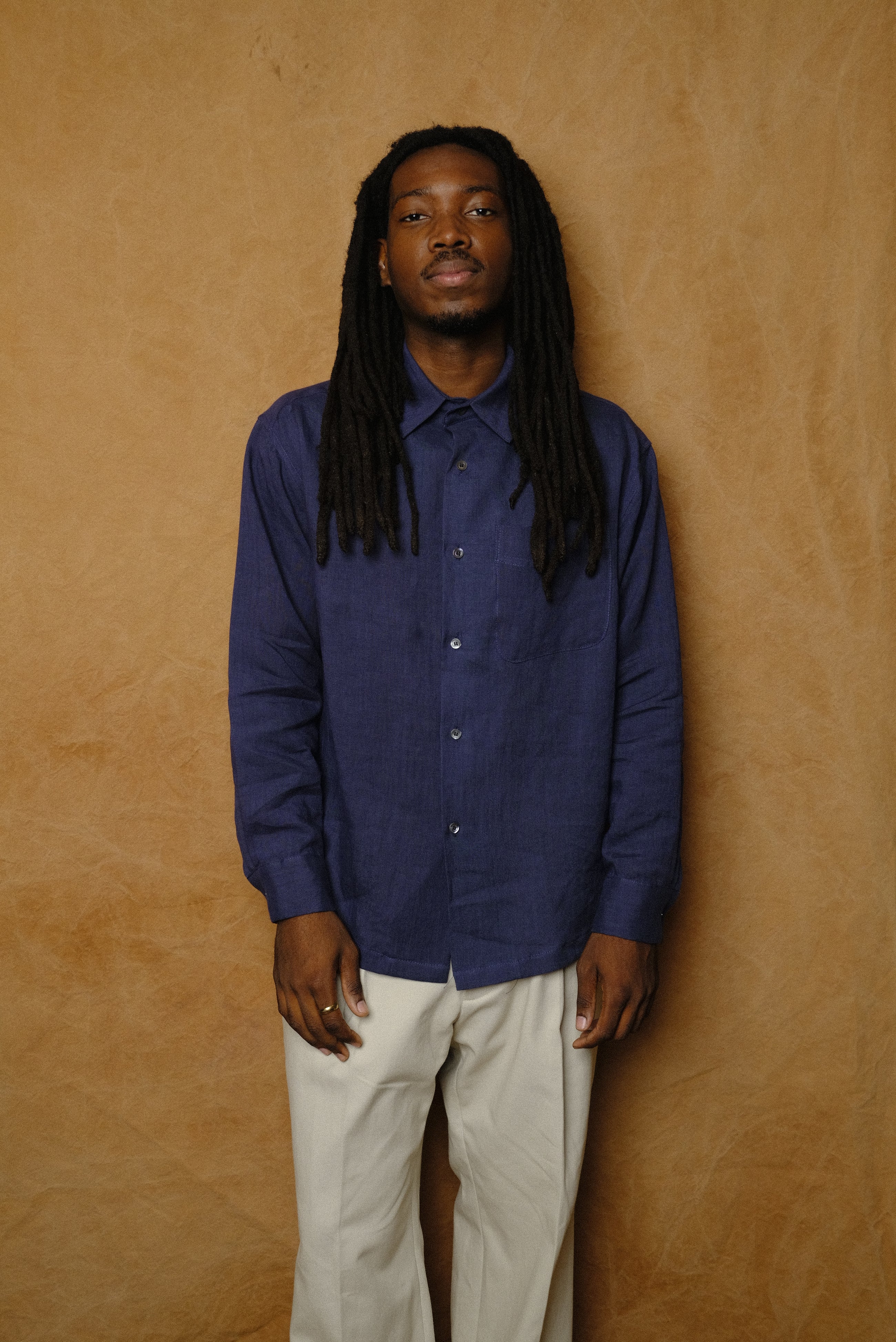 one pocket shirt in blueberry