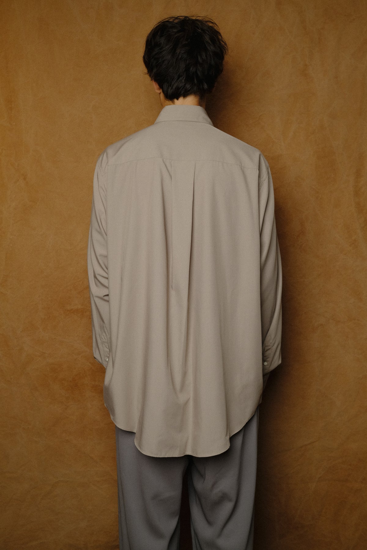 rayon oversized shirt in brown