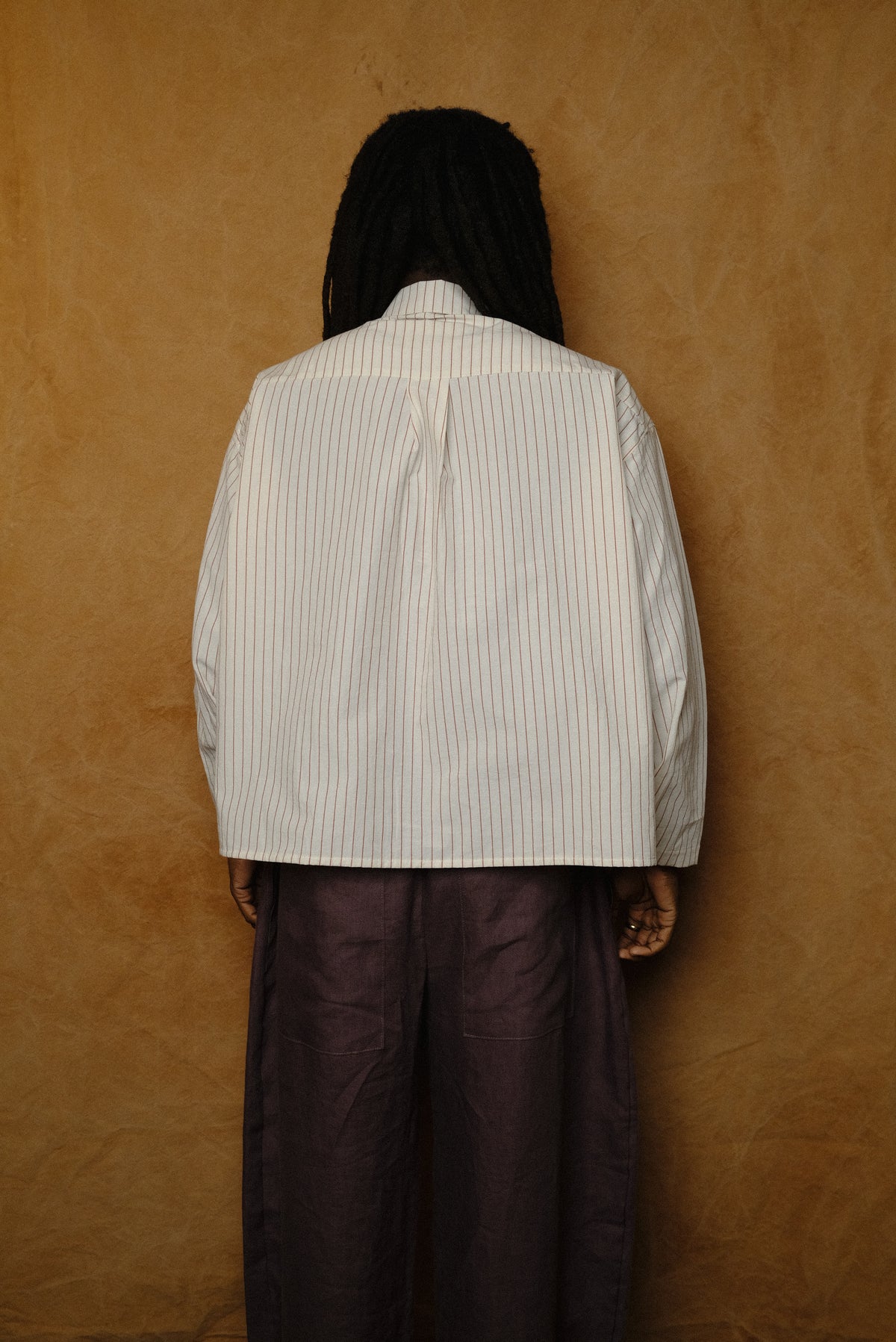 cafe shirt in tomato stripe