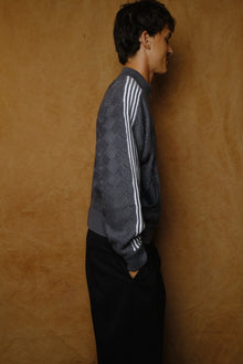 knitted training jacket in dark gray