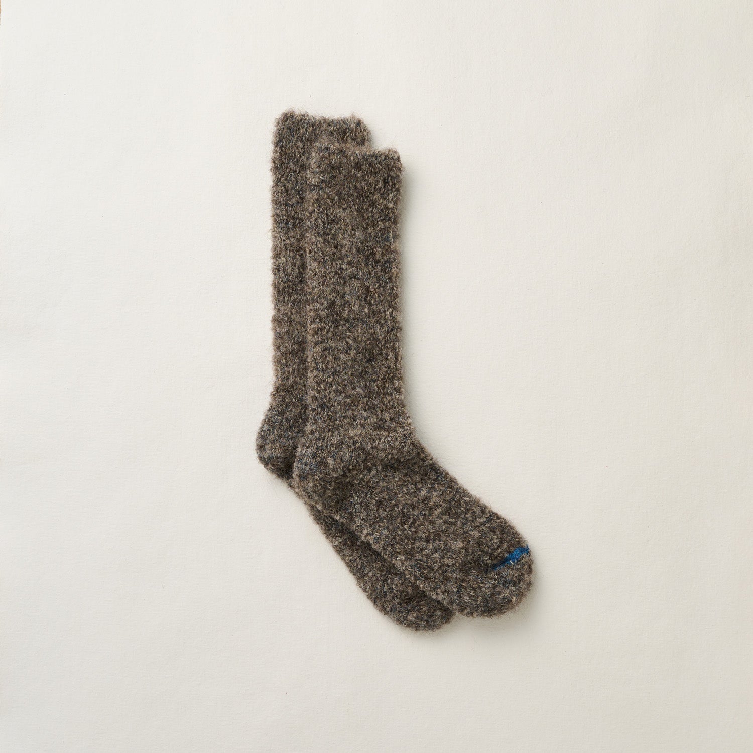 alpaca loop slipper socks in brown